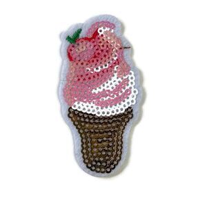 Ice Cream Cone Sequins Patch